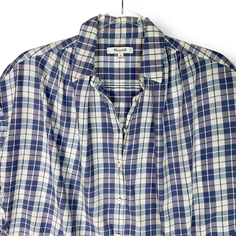 Madewell Central Plaid Split Back Oversized Shirt… - image 4